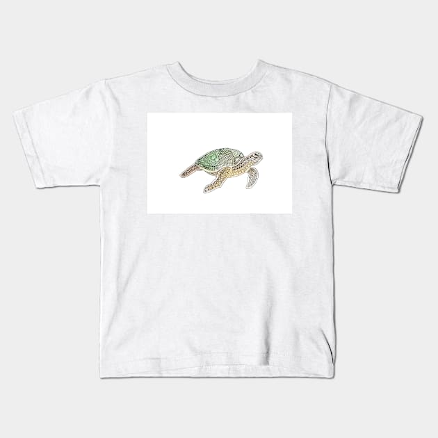 Tortuga Kids T-Shirt by calamarisky
